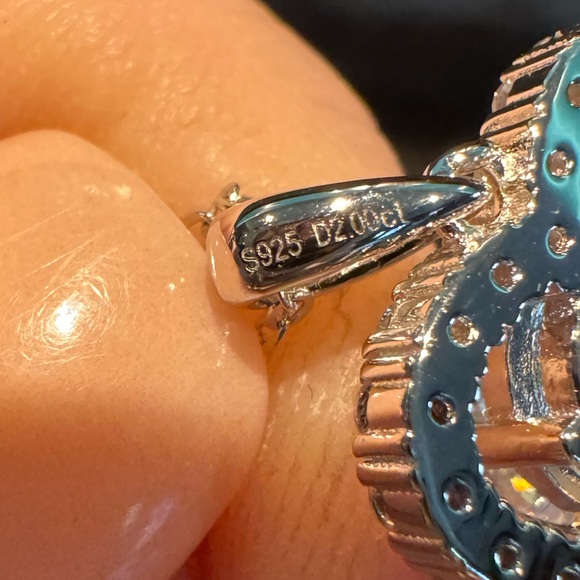 #270 Over 2 ctw heart halo Moissanite gift ready necklace - Picture 6 of 9